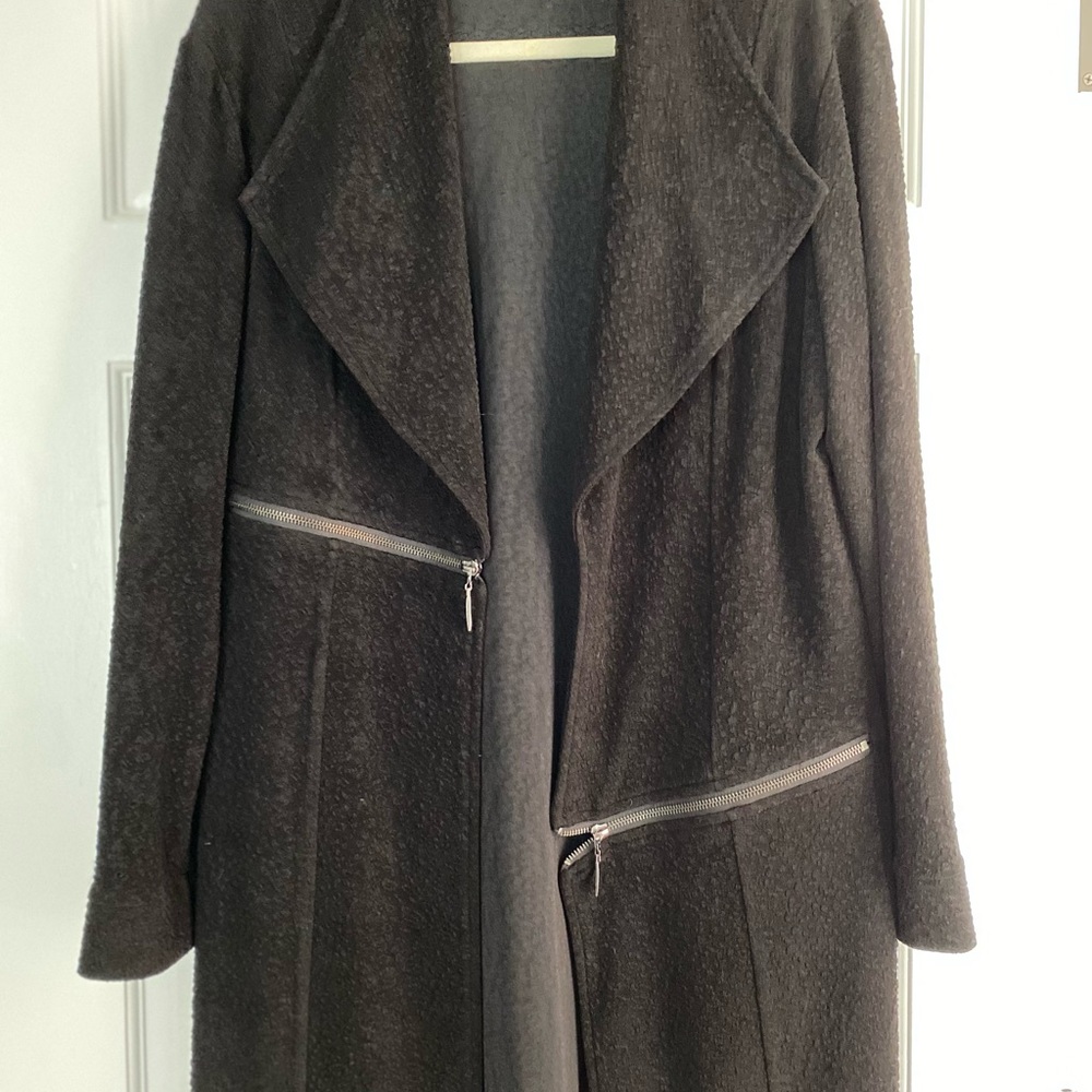 Soft Works Black Jacket with Asymmetrical Zippers